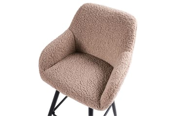 Barstol Casmalia set om 2 Beige/svart - Beige/svart - Möbler - Fåtölj & stolar - Barstol & barpall