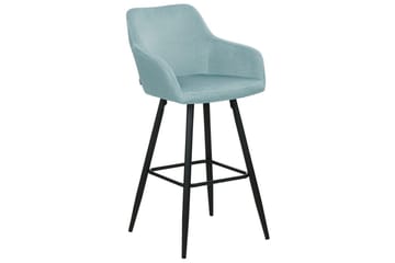 Barstol Casmalia set om 2 Blå-Svart - Blå-Svart - Möbler - Fåtölj & stolar - Barstol & barpall