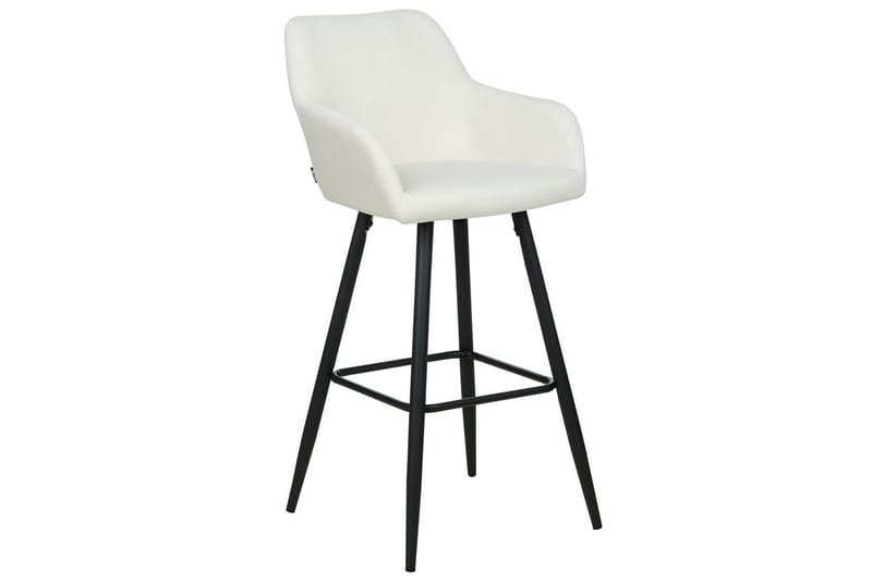 Barstol Casmalia set om 2 Vit-Svart - Vit-Svart - Möbler - Fåtölj & stolar - Barstol & barpall