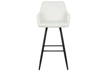 Barstol Casmalia set om 2 Vit-Svart - Vit-Svart - Möbler - Fåtölj & stolar - Barstol & barpall