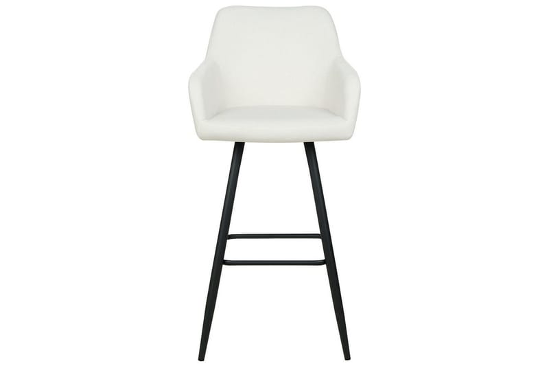 Barstol Casmalia set om 2 Vit-Svart - Vit-Svart - Möbler - Fåtölj & stolar - Barstol & barpall