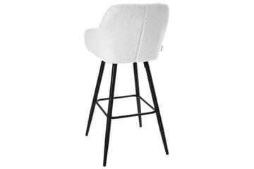 Barstol Casmalia set om 2 Vit/Svart - Vit/Svart - Möbler - Fåtölj & stolar - Barstol & barpall