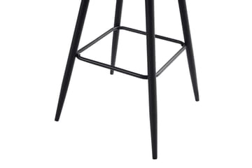Barstol Casmalia set om 2 Vit/Svart - Vit/Svart - Möbler - Fåtölj & stolar - Barstol & barpall