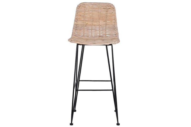 Barstol Cassita set om 2 Natur-Beige-Svart - Natur-Beige-Svart - Möbler - Fåtölj & stolar - Barstol & barpall