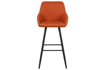 Barstol Darien set om 2 Orange-Svart - Orange-Svart - Möbler - Fåtölj & stolar - Barstol & barpall