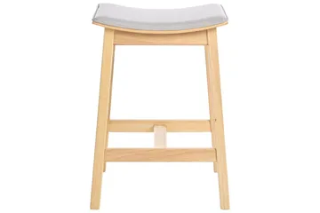 Barstol Dixon set om 2 Grå-Ljust Trä - Grå-Ljust Trä - Möbler - Fåtölj & stolar - Barstol & barpall