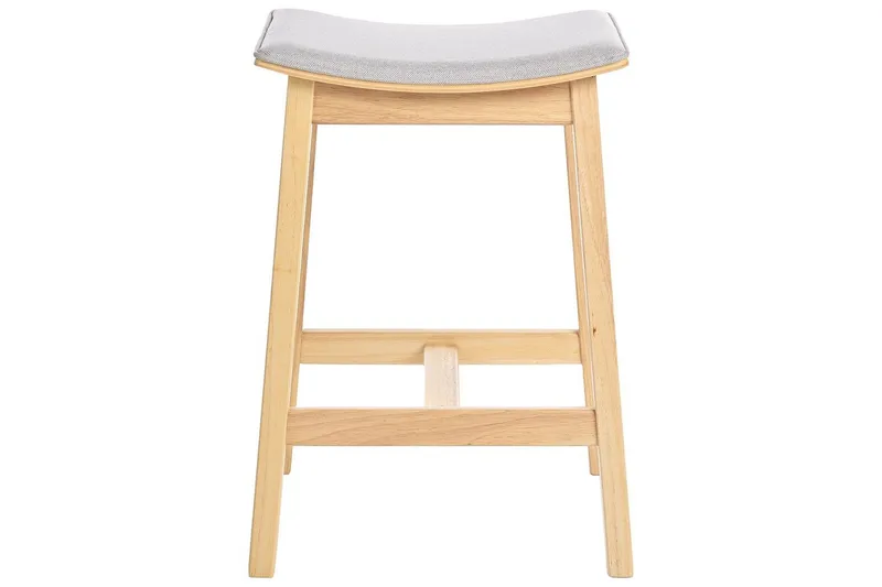 Barstol Dixon set om 2 Grå-Ljust Trä - Grå-Ljust Trä - Möbler - Fåtölj & stolar - Barstol & barpall