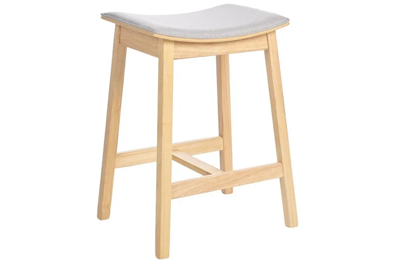 Barstol Dixon set om 2 Grå-Ljust Trä - Grå-Ljust Trä - Möbler - Fåtölj & stolar - Barstol & barpall