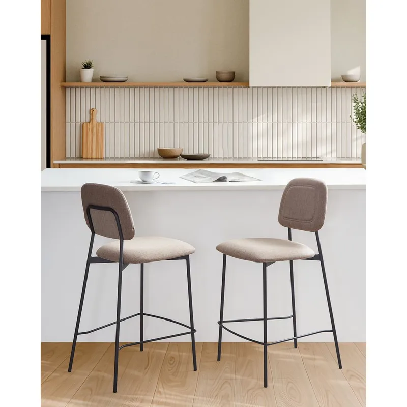 Barstol Duette 2-pack - Beige, svart - Möbler - Fåtölj & stolar - Barstol & barpall