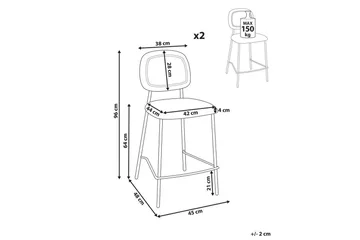 Barstol Duette set om 2 - Möbler - Fåtölj & stolar - Barstol & barpall
