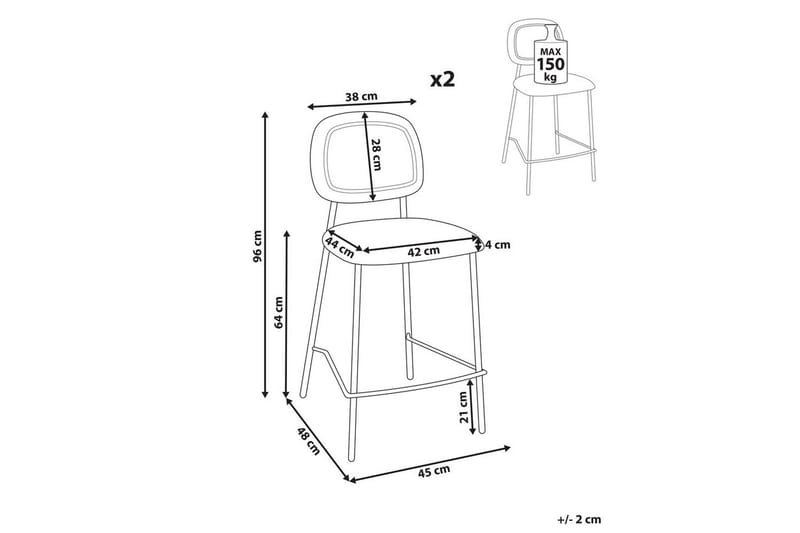 Barstol Duette set om 2 - Möbler - Fåtölj & stolar - Barstol & barpall