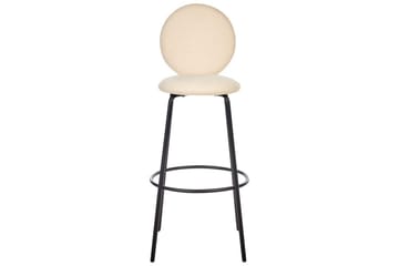 Barstol Emery set om 2 Beige-Svart - Beige-Svart - Möbler - Fåtölj & stolar - Barstol & barpall