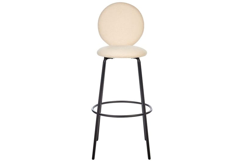Barstol Emery set om 2 Beige-Svart - Beige-Svart - Möbler - Fåtölj & stolar - Barstol & barpall