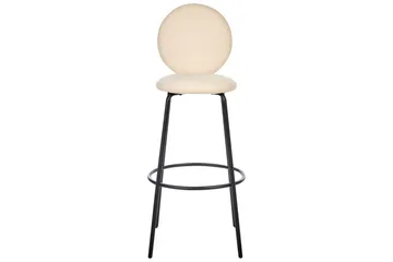 Barstol Emery set om 2 Beige-Svart - Beige-Svart - Möbler - Fåtölj & stolar - Barstol & barpall