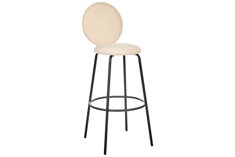 Barstol Emery set om 2 Beige-Svart - Beige-Svart - Möbler - Fåtölj & stolar - Barstol & barpall