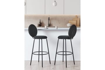 Barstol Emery set om 2 Svart - Svart - Möbler - Fåtölj & stolar - Barstol & barpall