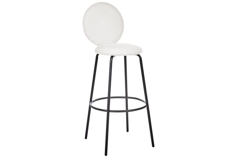Barstol Emery set om 2 Vit-Svart - Vit-Svart - Möbler - Fåtölj & stolar - Barstol & barpall