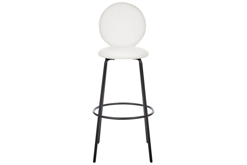 Barstol Emery set om 2 Vit-Svart - Vit-Svart - Möbler - Fåtölj & stolar - Barstol & barpall