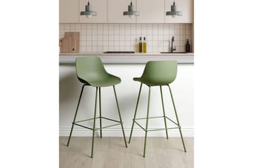 Barstol Emmet set om 2 Grön - Grön - Möbler - Fåtölj & stolar - Barstol & barpall