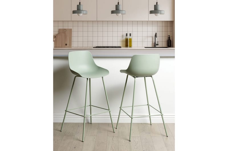 Barstol Emmet set om 2 Ljusgrön - Ljusgrön - Möbler - Fåtölj & stolar - Barstol & barpall