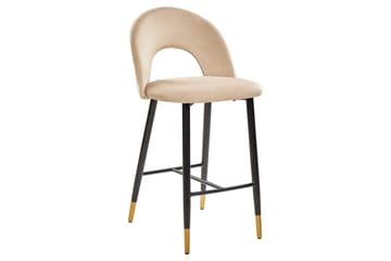 Barstol Falton set om 2 Beige-Svart-Guld - Beige-Svart-Guld - Möbler - Fåtölj & stolar - Barstol & barpall
