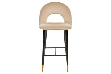 Barstol Falton set om 2 Beige-Svart-Guld - Beige-Svart-Guld - Möbler - Fåtölj & stolar - Barstol & barpall