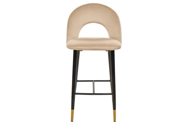 Barstol Falton set om 2 Beige-Svart-Guld - Beige-Svart-Guld - Möbler - Fåtölj & stolar - Barstol & barpall