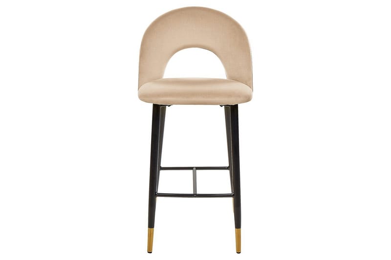 Barstol Falton set om 2 Beige-Svart-Guld - Beige-Svart-Guld - Möbler - Fåtölj & stolar - Barstol & barpall
