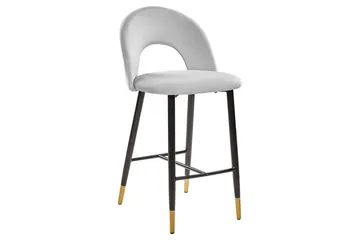Barstol Falton set om 2 Grå-Svart-Guld - Grå-Svart-Guld - Möbler - Fåtölj & stolar - Barstol & barpall