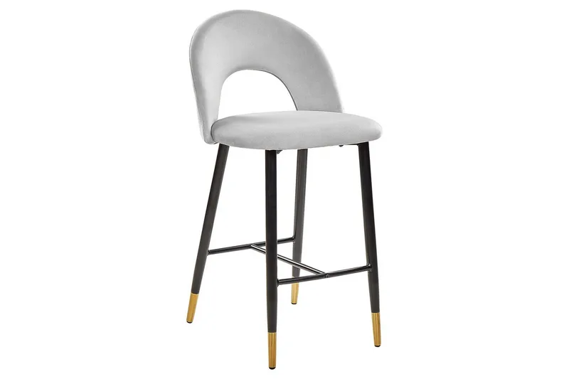 Barstol Falton set om 2 Grå-Svart-Guld - Grå-Svart-Guld - Möbler - Fåtölj & stolar - Barstol & barpall