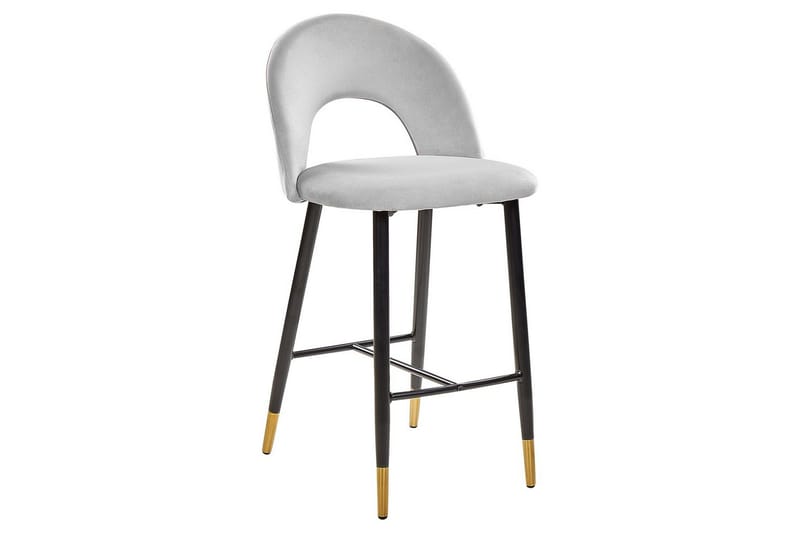 Barstol Falton set om 2 Grå-Svart-Guld - Grå-Svart-Guld - Möbler - Fåtölj & stolar - Barstol & barpall