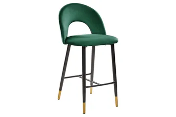 Barstol Falton set om 2 Grön-Svart-Guld - Grön-Svart-Guld - Möbler - Fåtölj & stolar - Barstol & barpall