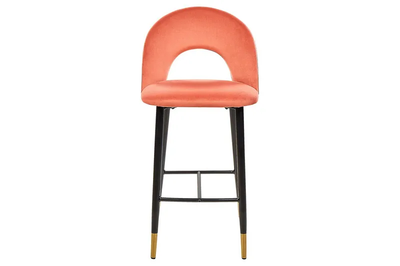 Barstol Falton set om 2 Röd-Svart-Guld - Röd-Svart-Guld - Möbler - Fåtölj & stolar - Barstol & barpall