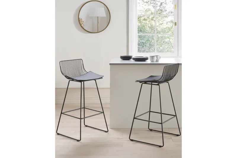 Barstol Fredonia set om 2 Svart - Svart - Möbler - Fåtölj & stolar - Barstol & barpall