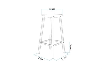Barstol Heran 62 cm - Vit - Möbler - Fåtölj & stolar - Barstol & barpall