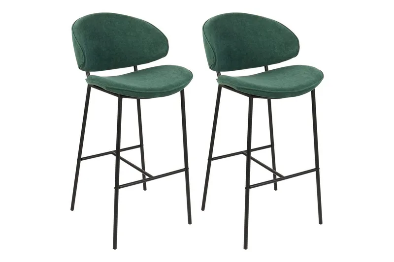 Barstol Kiana set om 2 Grön-Svart, Grön-Svart