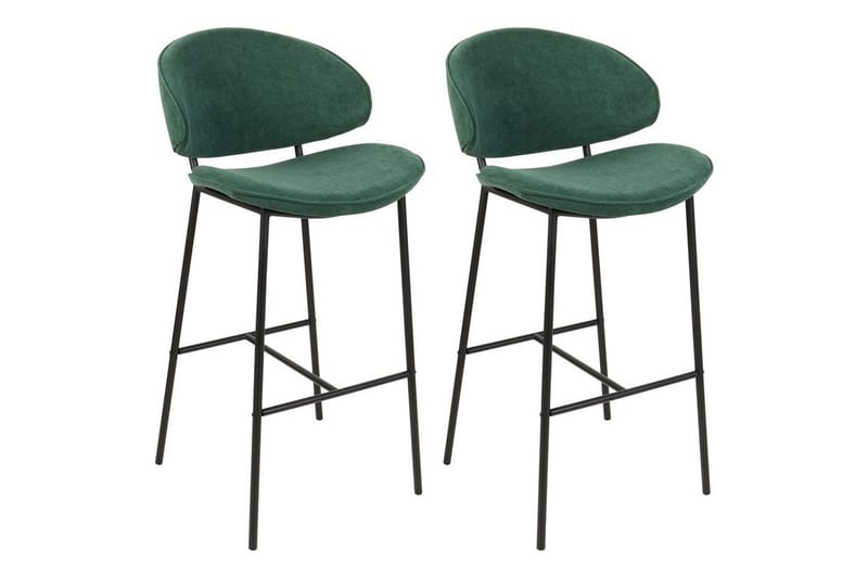 Barstol Kiana set om 2 Grön-Svart, Grön-Svart
