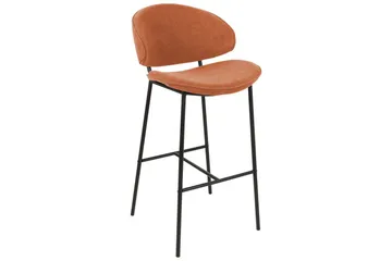 Barstol Kiana set om 2 Orange-Svart - Orange-Svart - Möbler - Fåtölj & stolar - Barstol & barpall