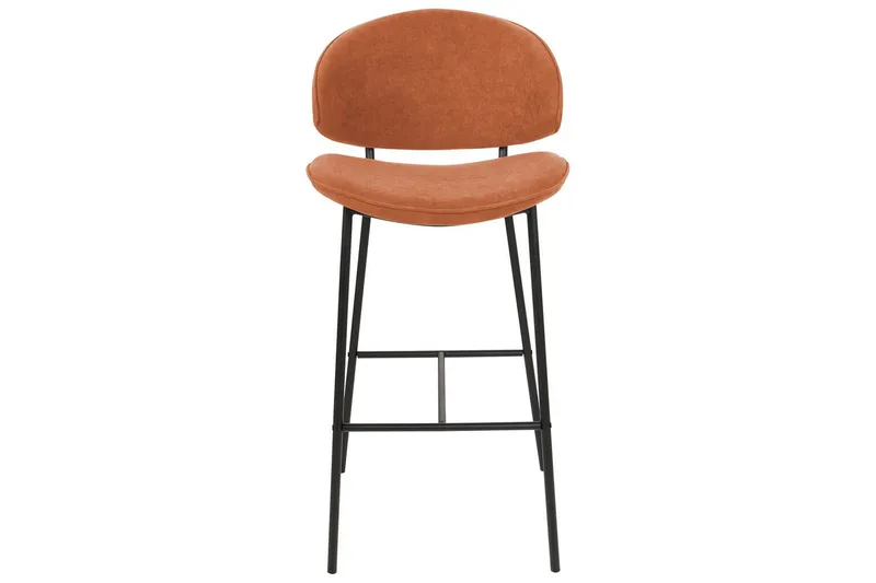 Barstol Kiana set om 2 Orange-Svart - Orange-Svart - Möbler - Fåtölj & stolar - Barstol & barpall