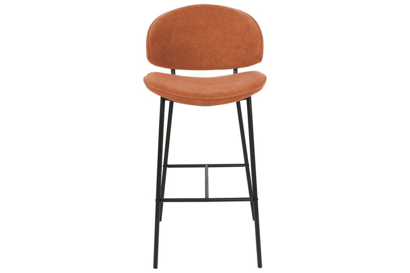 Barstol Kiana set om 2 Orange-Svart - Orange-Svart - Möbler - Fåtölj & stolar - Barstol & barpall