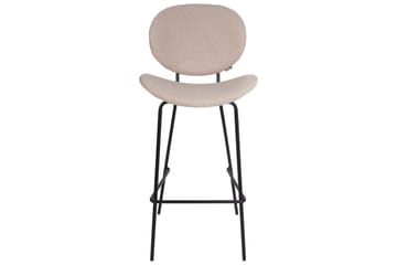 Barstol Luana set om 2 Beige-Svart - Beige-Svart - Möbler - Fåtölj & stolar - Barstol & barpall