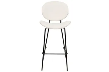 Barstol Luana set om 2 Vit-Svart - Vit-Svart - Möbler - Fåtölj & stolar - Barstol & barpall