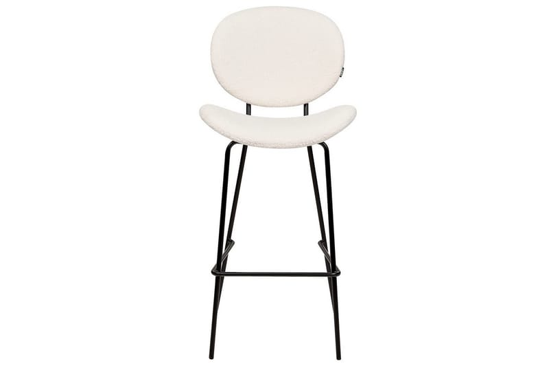 Barstol Luana set om 2 Vit-Svart - Vit-Svart - Möbler - Fåtölj & stolar - Barstol & barpall