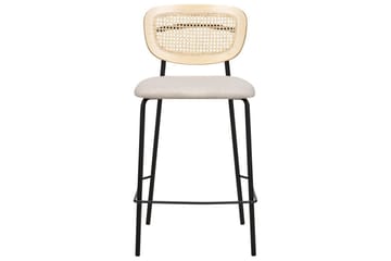 Barstol Mayetta set om 2 Natur-Beige-Svart - Natur-Beige-Svart - Möbler - Fåtölj & stolar - Barstol & barpall