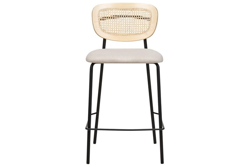 Barstol Mayetta set om 2 Natur-Beige-Svart - Natur-Beige-Svart - Möbler - Fåtölj & stolar - Barstol & barpall