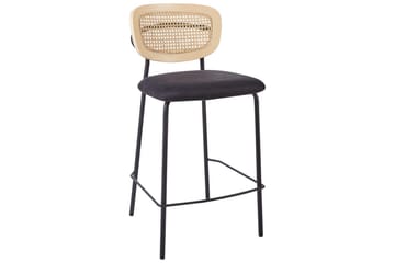 Barstol Mayetta set om 2 Natur-Svart - Natur-Svart - Möbler - Fåtölj & stolar - Barstol & barpall