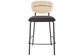 Barstol Mayetta set om 2 Natur-Svart - Natur-Svart - Möbler - Fåtölj & stolar - Barstol & barpall