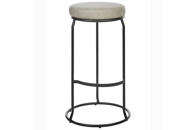 Barstol Milroy set om 2 Grå-Svart - Grå-Svart - Möbler - Fåtölj & stolar - Barstol & barpall