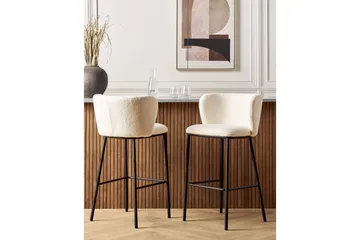 Barstol Mina set om 2 Bouclé - Möbler - Fåtölj & stolar - Barstol & barpall