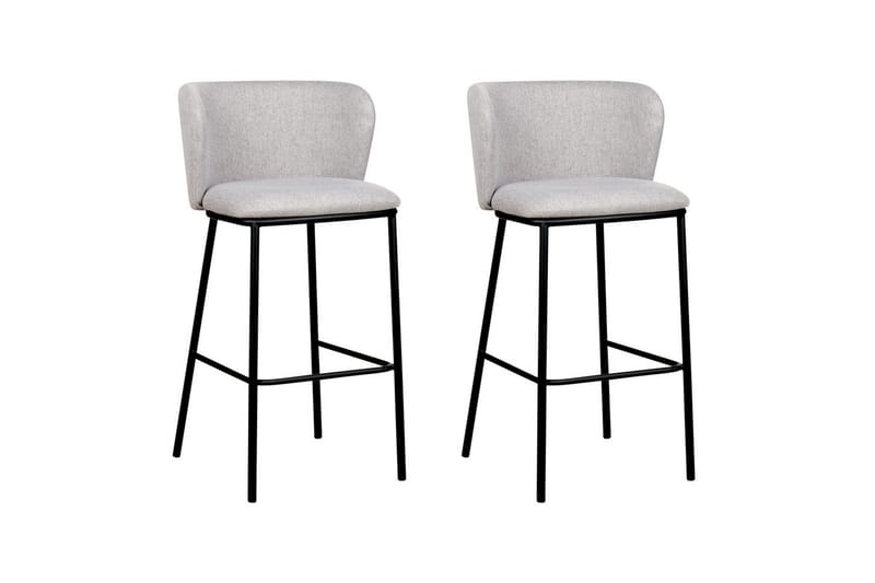 Barstol Mina set om 2 Grå-Svart, Grå-Svart